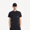 Tricou techwear pentru bărbați, cu mâneci scurte, în culorile bleumarin/alb