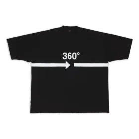 Tricou tubular 360 Oversized „Black” 720501TNVD51070