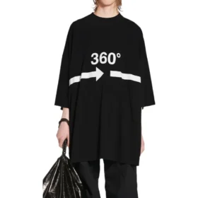 Tricou tubular 360 Oversized „Black” 720501TNVD51070