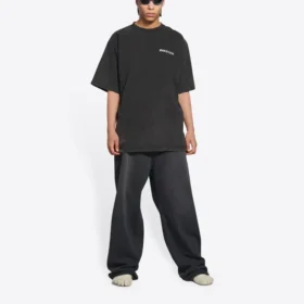 Tricou Turn Slit „Washed Black” 675016TLVB39034 Tricou Turn Slit „Washed Black” 675016TLVB39034