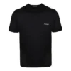 Tricou unisex cu guler rotund, mânecă scurtă și logo mic, negru 556151TYK281000