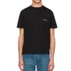 Tricou unisex cu guler rotund, mânecă scurtă și logo mic, negru 556151TYK281000