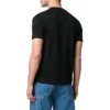 Tricou unisex cu guler rotund, mânecă scurtă și logo mic, negru 556151TYK281000