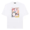Tricou unisex cu imprimeu „I Love Dogs”, alb, 641614TJVH19000
