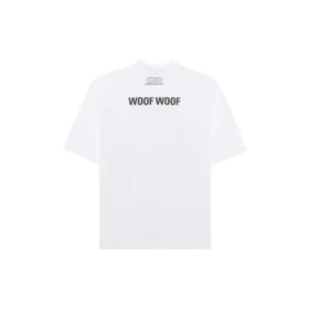 Tricou unisex cu imprimeu „I Love Dogs”, alb, 641614TJVH19000
