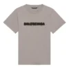 Tricou unisex cu mânecă scurtă, clasic retro, cu logo estompat și decupaje, gri 661705TKVD58174