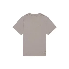 Tricou unisex cu mânecă scurtă, clasic retro, cu logo estompat și decupaje, gri 661705TKVD58174