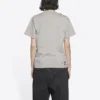 Tricou unisex cu mânecă scurtă, clasic retro, cu logo estompat și decupaje, gri 661705TKVD58174