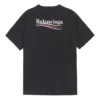 Tricou unisex cu mânecă scurtă, croială lejeră și logo, negru 556150TAV441000