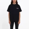 Tricou unisex cu mânecă scurtă, croială lejeră și logo, negru 556150TAV441000