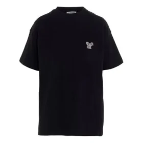 Tricou unisex cu mânecă scurtă și broderie, negru 612965TIVD31000