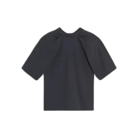 Tricou unisex cu mânecă scurtă și imprimeu cu logo, negru 583098TFV598465