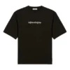 Tricou unisex cu mânecă scurtă și logo clasic, negru 620941TIV501070