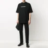 Tricou unisex cu mânecă scurtă și logo clasic, negru 620941TIV501070