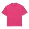 Tricou unisex cu mânecă scurtă și logo retro, roz 556104TBV435630