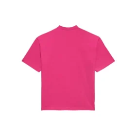 Tricou unisex cu mânecă scurtă și logo retro, roz 556104TBV435630