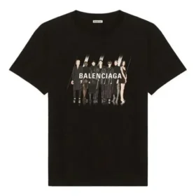 Tricou unisex cu mânecă scurtă, lejer, cu imprimeu retro al logo-ului trupei, negru 612966TIVA11000
