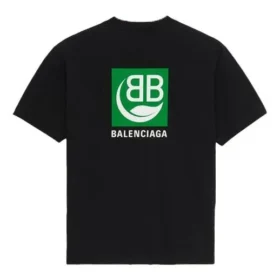 Tricou unisex cu mânecă scurtă pentru bărbați, negru, cu imprimeu logo Balenciaga 594579THV631000