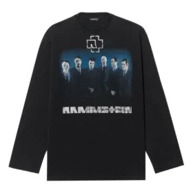 Tricou unisex cu mâneci lungi și imprimeu al trupei germane Rammstein, negru 651796TLV511000