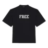 Tricou unisex FW 21 cu inscripție gratuită, negru 661715TKVD31070