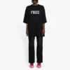 Tricou unisex FW 21 cu inscripție gratuită, negru 661715TKVD31070