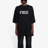 Tricou unisex FW 21 cu inscripție gratuită, negru 661715TKVD31070