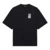 Tricou unisex FW21 cu imprimeu și guler rotund, negru 661715TKVE51070