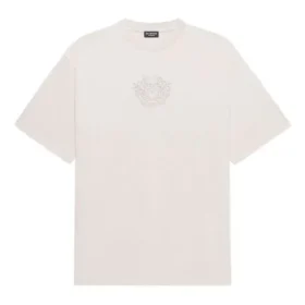 Tricou unisex SS21 cu logo, guler rotund, gri 641675TKV712966