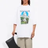 Tricou unisex SS21 din bumbac, oversized, alb 641614TJVH69000