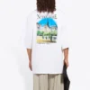 Tricou unisex SS21 din bumbac, oversized, alb 641614TJVH69000