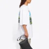 Tricou unisex SS21 din bumbac, oversized, alb 641614TJVH69000