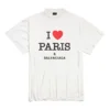 Tricour I Love Paris & Balenciaga Oversized „Alb” 787349TRVU99012