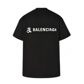 Tricouri cu logo Balenciaga x Alipay „Black White” 787349TRVY91000
