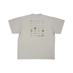 Tricouri cu logo-uri din arhivă, oversized „Gri deschis” 712398TNVQ71342