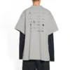 Tricouri cu logo-uri din arhivă, oversized „Gri deschis” 712398TNVQ71342