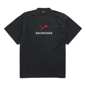 Tricouri oversized Balenciaga x Puma „Black Faded” 831305TTVA61041