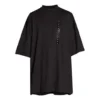 Tricouri oversized cu autocolant cu mărime „Negru” 720209TNVE41000