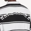 Tricouri Polo cu mâneci lungi pentru bărbați, negru/alb