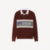 Tricouri Polo sportive pentru bărbați cu patch-uri, în nuanțe de burgund/multicolor