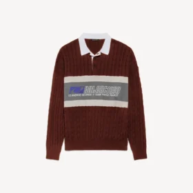 Tricouri Polo sportive pentru bărbați cu patch-uri, în nuanțe de burgund/multicolor