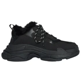 Triple S „Blănură artificială – Negru” 668562W3CQ51000