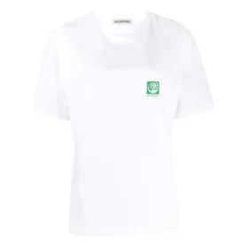 Versiune largă, ecologică, cu mânecă scurtă, albă 594599THV639000