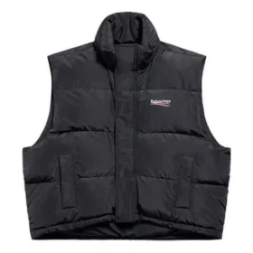 Vestă matlasată „Cocoon” cu imprimeu de Political Campaign „Black” 762769TYD361000