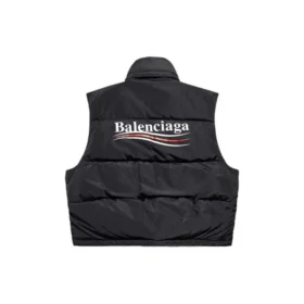 Vestă matlasată „Cocoon” cu imprimeu de Political Campaign „Black” 762769TYD361000
