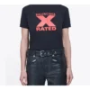 X-Rated, mărime mică, croială slim, mânecă scurtă, negru 612964TIVA71076
